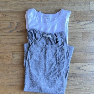 Z supply white and grey racer back tanks